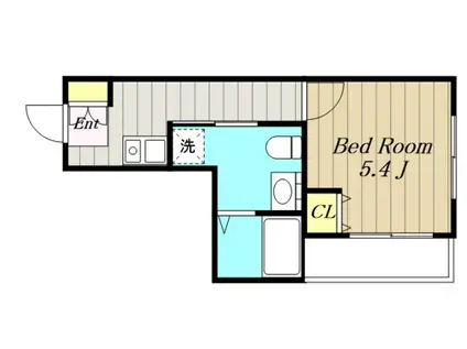 レジデンスウエスト淵野辺(1K/2階)の間取り写真