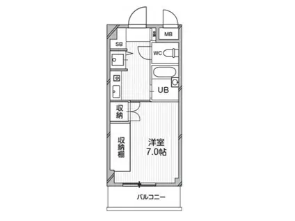 TS GARDEN 都筑ふれあいの丘(1K/5階)の間取り写真