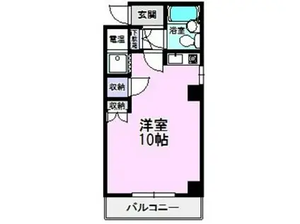 カーサコモダ向ヶ丘(ワンルーム/2階)の間取り写真