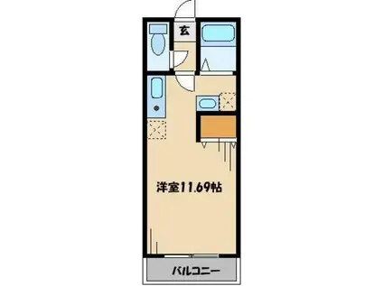 シャンブル英美(ワンルーム/5階)の間取り写真