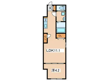 品川区南大井5丁目計画(1LDK/1階)の間取り写真