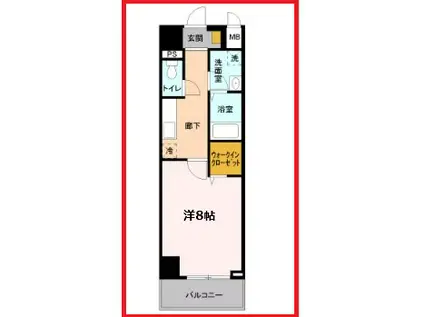 サンパークシティ 東日暮里(1K/4階)の間取り写真