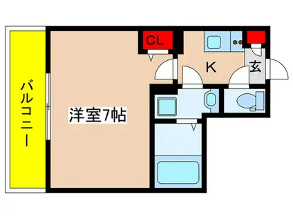 磯子2丁目共同(1K/3階)の間取り写真