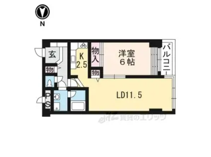 レトロマンション4(1LDK/5階)の間取り写真