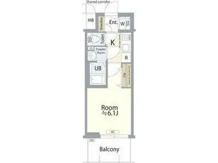 エスプレイス名古屋神宮前(1K/5階)の間取り写真