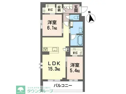 ノールフェリシモ(2LDK/4階)の間取り写真