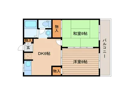 シティハイムMK(2DK/2階)の間取り写真
