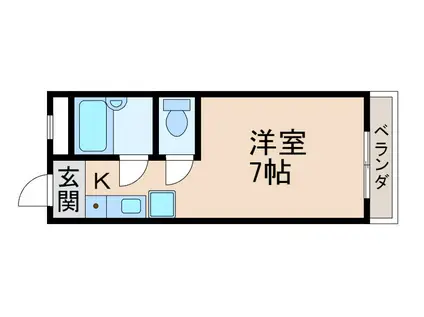 大紘ビル(ワンルーム/4階)の間取り写真