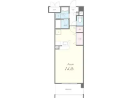 エミネンスコート(ワンルーム/2階)の間取り写真