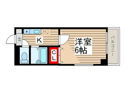 エミネンス(1K/2階)の間取り写真