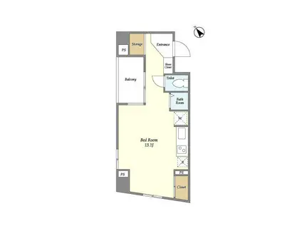 テラス八丁堀(ワンルーム/3階)の間取り写真