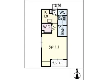 ラ ガール瑞穂(1K/3階)の間取り写真