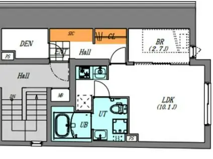 LUORE大山(1SLDK/4階)の間取り写真