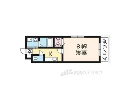  クレドール京都洛南(1K/5階)の間取り写真