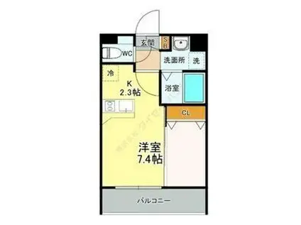 グラン・リーオ(1K/1階)の間取り写真