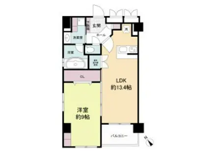 グレンパーク梅田北(1LDK/14階)の間取り写真