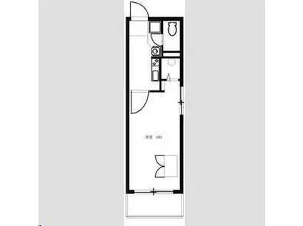 サンメリーナ(1K/1階)の間取り写真