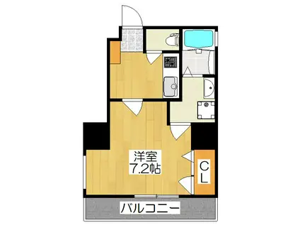 フォレスト西大路五条(1K/4階)の間取り写真