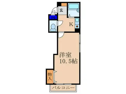 コスモスNO.2(1K/1階)の間取り写真