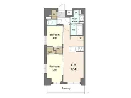 S-RESIDENCE東浦和AGUA(2LDK/3階)の間取り写真