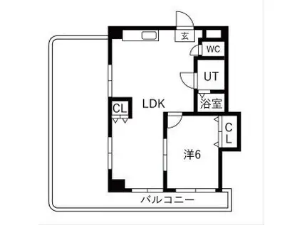 インテリジェント千種(1LDK/3階)の間取り写真