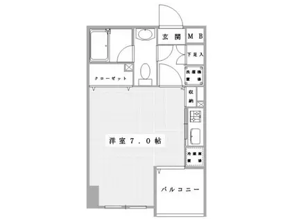 アレグリアス相模大野(ワンルーム/4階)の間取り写真