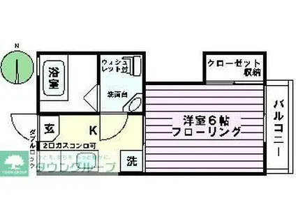 ハイムミツダ(1K/2階)の間取り写真
