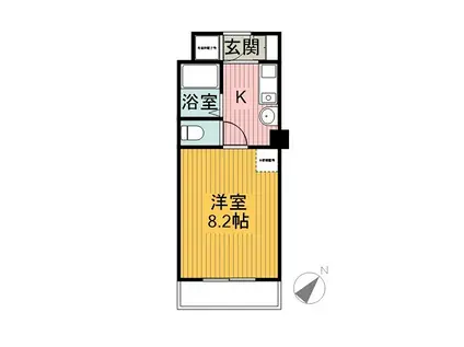 カーサノア八事(1K/2階)の間取り写真