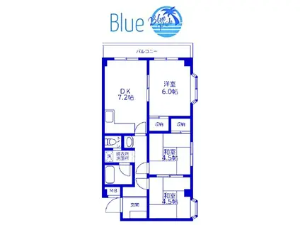 リバ一サイド湘南(3DK/3階)の間取り写真