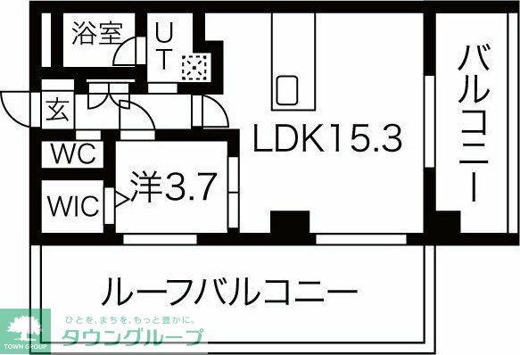C・P・PURE隼人町(1LDK/4階)の間取り写真