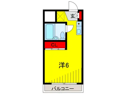 ローヤル佐野(ワンルーム/3階)の間取り写真