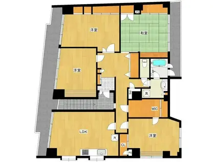 ミューズハイムウエスト(4LDK/2階)の間取り写真