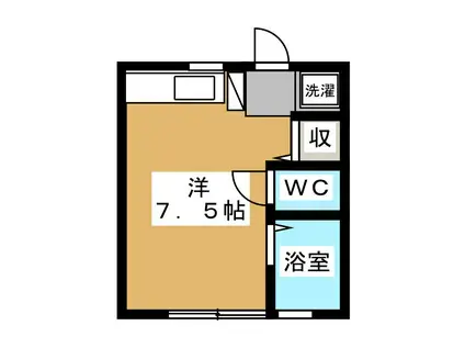 パルデンス・エヌ(ワンルーム/1階)の間取り写真