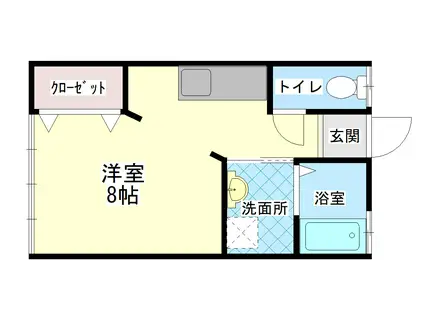 サンライフ秀峰(ワンルーム/1階)の間取り写真
