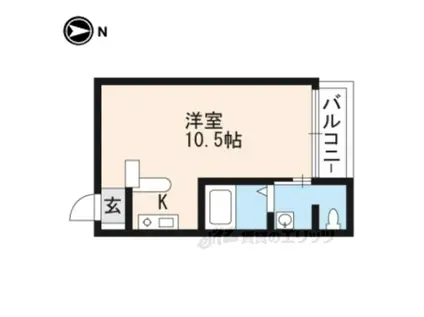 アクシス(ワンルーム/2階)の間取り写真