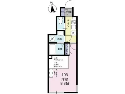 エスパーダ池尻(1K/1階)の間取り写真