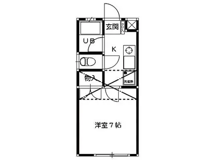 美徳十番館(1K/1階)の間取り写真