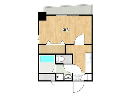 エスペール21樋之口(1K/3階)の間取り写真