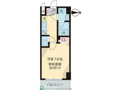 インペリアル パーク I(1K/3階)の間取り写真