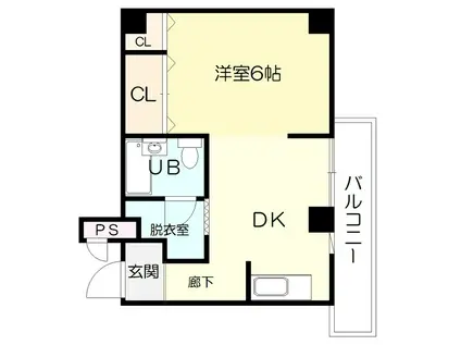 富士マンション(ワンルーム/2階)の間取り写真