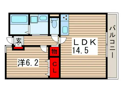 斉藤マンション(1LDK/3階)の間取り写真