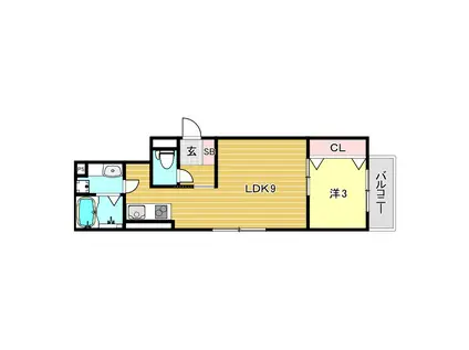 ワジュールナルオ(1LDK/2階)の間取り写真