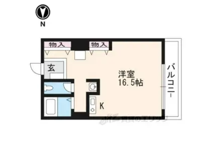 明治館岡崎(ワンルーム/1階)の間取り写真