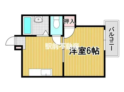 のせコーポ(1K/3階)の間取り写真