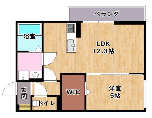 FELICE彦根(1LDK/2階)の間取り写真