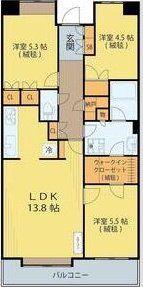 中山パークホームズ丘の街(3LDK/2階)の間取り写真