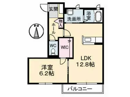 ヴィラーチェNⅡ(1LDK/1階)の間取り写真