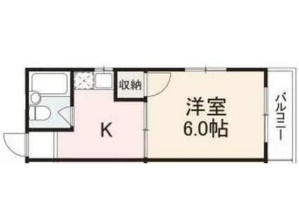 コート玉藻(1K/4階)の間取り写真