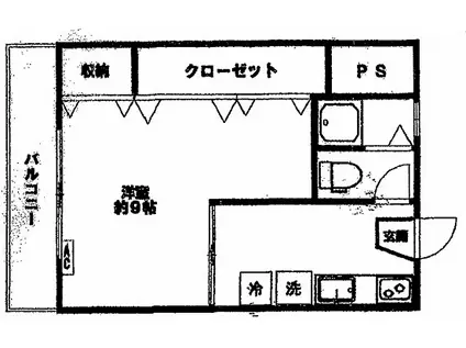 三田桜台コーポ(1K/1階)の間取り写真