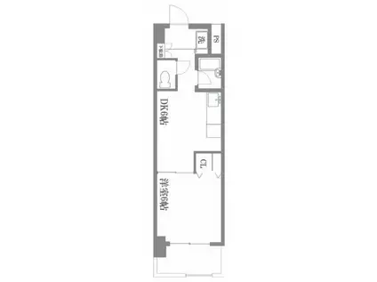 小金井本町ビル(1DK/7階)の間取り写真